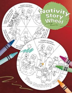 FREE Nativity Story Wheel - Children's Ministry Deals Sunday School Christmas Crafts For Kids, Nativity Activities For Kids, Nativity Activity, Christmas Skits, Nativity Art, Childrens Ministry Deals, Christmas Sunday School, Nursery Crafts, Story Of Jesus