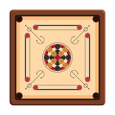 an image of a game board with balls and arrows on it, in the center