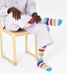 In the mood for striped style? All you have to do is pull on a pair of these lined socks. Striped Socks For Winter Stocking Stuffer, Striped Socks For Stocking Stuffers In Winter, Casual Striped Socks For Spring, Striped Cotton Socks For Winter, Trendy Striped Socks For Spring, Striped Socks, Happy Socks, Colorful Socks, Yellow Stripes