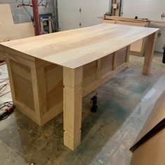 a workbench in the process of being built