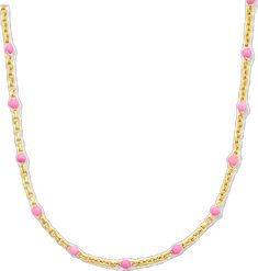 Hot Pink Kendra Scott, Kendra Scott Necklace Rose Gold, Hot Pink Kendra Scott Necklace, Kendra Scott Heart Necklace Hot Pink, Pink And Gold Kendra Scott Necklace, Necklace Kendra Scott, Pink Enamel, Metal Necklaces, Kendra Scott