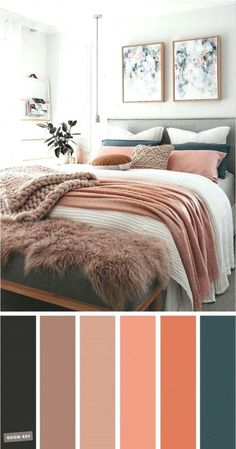 the color scheme is peach, brown and white with some pinks on top of it