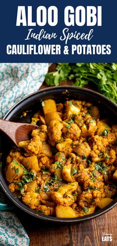 Spiced Potatoes, Cauliflower Potatoes, Indian Meal, Aloo Gobi, Vegetarian Dish, Tasty Vegetarian Recipes, Think Food, Indian Food Recipes Vegetarian