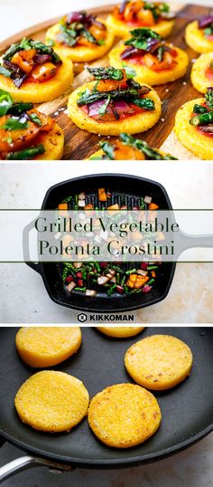 grilled vegetable polenta crostini is an easy and delicious appetizer