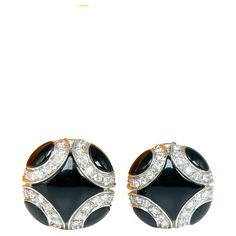 Exquisite Onyx & Diamond Earrings in 18KT white gold by the designer Chantecler. GRAM WEIGHT: 14.30gr GOLD: 18KT white gold CLOSIRE: OMEGA NATURAL DIAMOND(S) Cut: Round Brilliant Color: F (average) Clarity: VS (averge) Carat: 1.12ct Diameter: 18mm WHAT YOU GET AT STAMPAR JEWELERS: Stampar Jewelers, located in the heart of Jupiter, Florida, is a custom jewelry store and studio dedicated to providing 100% satisfaction to each client. Our personal attention to detail, passion, affordability and hon Art Deco Clip-on Jewelry For Formal Occasions, Formal Art Deco Clip-on Jewelry, Clip-on Art Deco Jewelry For Formal Occasions, Classic Polished Diamond Earrings For Evening, Luxury Polished Clip-on Earrings For Formal Occasions, Formal White Gold Clip-on Fine Jewelry Earrings, Luxury Formal Clip-on Diamond Earrings, Luxury Clip-on Diamond Earrings For Formal Occasions, Luxury Clip-on Diamond Earrings For Formal Events