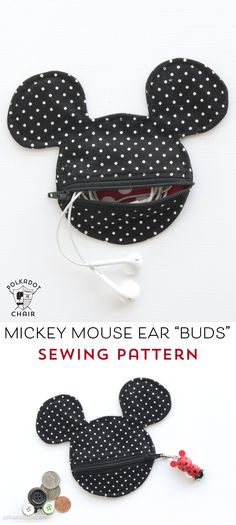 the mickey mouse ear buds sewing pattern is easy to sew and can be used as a purse