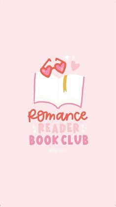 a book club logo with the words romance reader book club written on top of it