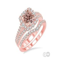 a pink diamond engagement ring set