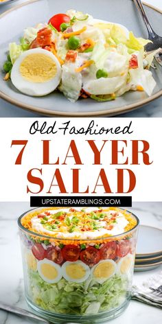 Old Fashioned 7 Layer Salad 7 Layer Salad Dressing Recipes, Salad Casserole Recipe, Pioneer Woman Layered Salad, Layered Salad For A Crowd, 7 Layer Lettuce Salad Recipe, 7 Layer Salad For A Crowd, 7 Layered Salad Recipe Classic, Old Fashioned Salad Recipes, Seven Layered Salad Classic