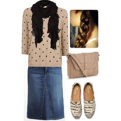 Apostolic Fall Outfits 2022, Different Shoes, Apostolic Outfit, Apostolic Style, Christian Outfits, Modest Dressing, Blue Jean Skirt