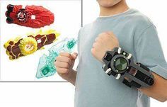 a young boy holding three wristbands with different designs on them, including an iron man watch