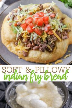 Indian Fry Bread Recipe Easy, Easy Fry Bread Recipe, Navajo Tacos, Fried Bread Recipe, Indian Tacos, Bread Recipe Video, Homemade Fries, Indian Bread, Fry Bread