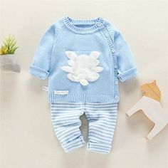 Girl's Clothing Blue / 9M Bunny Knit Sweater Winter Knit Long Sleeve Sets, Winter Long Sleeve Knit Sets, Knit Long Sleeve Sets For Spring, Playful Blue Sets For Fall, Playful Blue Sets For Winter, Playful Blue Winter Sets, Knitted Cotton Sets For Winter, Knitted Cotton Winter Sets, Winter Knitted Cotton Sets