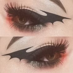 Spiderweb Eyeliner, Halloween Eyeliner, Bat Makeup, Gothic Eye Makeup, Pastel Goth Boy, Makeup Kawaii, Makeup Zombie, Halloween Make-up Looks, Minimalist Halloween