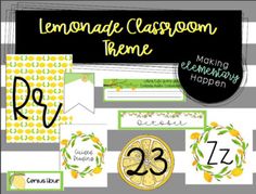 the lemonade classroom theme for making elementary happyness with free printables and digital files