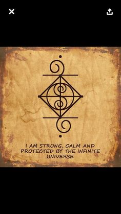 an old book with the words i am strong, calm and protect my infinite universe