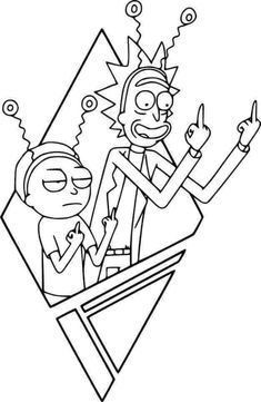 rick and mort coloring page free printable pages for kids to color on the web