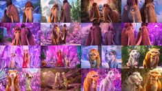 many different pictures of the same character in disney's animated movie, frozen princess