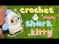 crochet mini shark kit for dogs and cats by daisy crochet designs