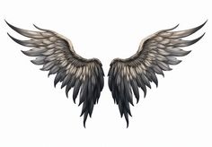 Wings Clipart in Imressive Style Artwork: HD Vector & 4K Wing Stencil, Winged Stencil, Wings Clipart, Spiritual Tattoos, Unique Tattoo Designs, Banner Advertising, Wings Tattoo, White Tattoo, Unique Tattoo