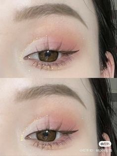 Eyeshadow For Different Eye Shapes, Im Cold Makeup Look Korean, Etheral Make Up, Ethereal Makeup Goddesses, Pink Douyin Makeup, Im Cold Makeup, Cute Aesthetic Makeup, Dollette Makeup, Makeup Pink Aesthetic