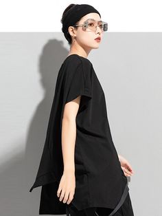 Sku CY-!104128 Material >50%Cotton Style Irregular clipping , Short Sleeves Feature Asymmetric , Split-joint , Zipper Neckline Round-neck Occasion Going out , Casual , Urban , Stylish Selection Seasons Summer Type T-Shirts Tops Color BLACK Size One_size Please consult the size chart we provide for this item's measurements to help you decide which size to buy.Please note: There may be 1-3cm differ due to manual measurement. CMINCH Bust Shoulder Length Sleeve Opening One_size 132 71 66-80 44 Shoulder Length, Black T Shirt, Cotton Style, T Shirt Top, Black Tshirt, New Dress, Jumpsuit Romper, Shirts Tops, Length Sleeve