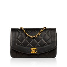 An absolute must-have for any woman with a love for vintage luxury, the Diana bag is one of Chanel's most infamous handbags. If you have already guessed, the Diana bag was named after Princess Diana when she was frequently seen wearing the small version over her shoulder. Produced from 1989 to 1995, this classic handbag is truly a piece to complete a luxury accessories collection. Featuring smooth leather trimming, gold tone hardware and Chanel's signature interwoven chain / leather strap, the Diana is a versatile piece you'll never get bored of. That one handbag you'll use for any and every occasion, you can easily dress it up with a cocktail dress and a pair of heels or down with casual jeans and a basic tee. Honestly, you could wear sweatpants and your lounge-around jumper and still loo Classic Luxury Bags, Chanel Diana Bag, 1995 Fashion, Dream Bags, Classic Handbags, Accessories Collection, How To Make Handbags, Timeless Handbag, Vintage Chanel