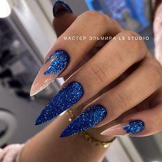 Bunny Nails, Claw Nails, Nails Now, Grunge Nails, Glow Nails, Blush Nails, Exotic Nails, Blue Nail, Sparkle Nails