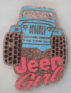 a jeep sticker with the words jeep girl on it