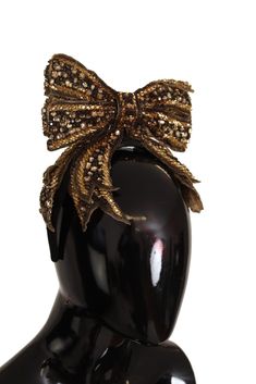 DOLCE & GABBANA Gorgeous brand new with tags and box, 100% Authentic Dolce & Gabbana gold embellished bow diadem. This item comes from the Exclusive MainLine Dolce & Gabbana Collection. Color: Gold, black Material: 90% Silk 10% Acetate Crystal: Gold, black Size: One size Logo details Made in Italy High Heel Stiefel, Bow Hairband, Silk Bow, Gold Headband, Gold Crystal, Black Bow, Dolce & Gabbana, Black Crystals, Bow Headband