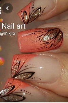 Edgy Elegant Nails, Dip Polish Nail Designs, Color Changing Nails Designs, Classy Nails With Designs, Beautiful Nails Design Top 10, Gorgeous Nails Designs Classy, Gorgeous Nails Summer, Novemember Nails, Finger Nail Designs