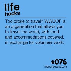 a blue background with the words life hacks on it and an image of a woman in