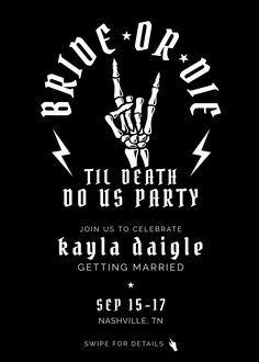 a black and white poster with the words brule or die do us party on it