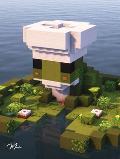 Here is a cute frog wearing a hat to add to your Minecraft world. If you'd like to add this to your world, follow the tutorial linked <3 (: Follow my Pinterest page for more content 🌷 Minecraft Frog Building Ideas, Frog Builds Minecraft, Frog Farm Minecraft, Frog Terrarium Minecraft, Cute Minecraft Enchanting Area, Minecraft Builds To Add To Your World, Armadillo Minecraft, Minecraft Frog Fountain, Cute Little Minecraft Builds