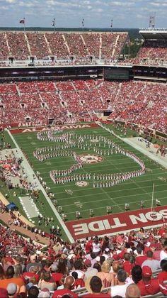 a football stadium filled with lots of people