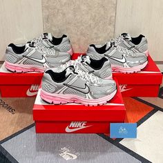 Sizes Available: 5y/6.5w, 6y/7w, 7y/8w Brand New Nike Silver Sneakers With Reflective Details, Silver Running Shoes With Reflective Details, Silver Running Shoes With Reflective Details And Round Toe, Nike Silver Sneakers, Nike Silver Running Shoes, Nike Silver Running Shoes With Air Cushioning, Nike Zoom Vomero 5, Nike Vomero, Zoom Vomero 5