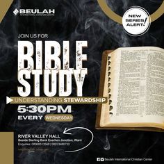 an advertisement for the bible study event