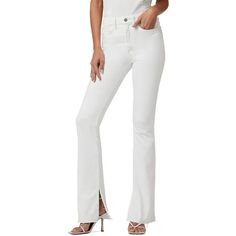 Manufacturer: Joe's Style Type: Bootcut Jeans Collection: Joe's Sleeve Length: Material: 90% Cotton/8% Polyester Fabric Type: Denim Specialty: Solid Sku: BH5880516 Size: 24.  Color: White.  Gender: female.  Age Group: adult. Hi Honey, White Bootcut Jeans, Distressed Mom Jeans, Womens Jeans Bootcut, Jeans Collection, Jeans Material, Women Denim Jeans, Low Waisted, Joes Jeans