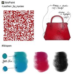 the different colors of bags are shown in this graphic style, including blue, red and black