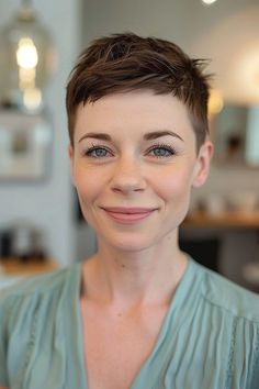 These 25 Pixie Hairstyles Without Bangs Look Super Cute Pixie For Fine Hair Over 40, Pixie Cut Big Forehead, Pixie No Bangs, Twist Hairstyles Long Hair, Extra Short Hairstyle Women, Ultra Short Pixie Haircut, Pixie Cut For Thinning Hair, Pixie Cut Fine Hair, Micro Pixie Haircut