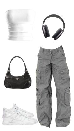 Easy Trendy Outfits, Cute Comfy Outfits, Baggy Pants, Komplette Outfits