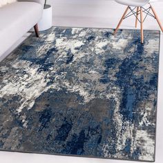 Cambridge 152 Abstract Area Rug - Modern Area Rugs by Luxe Weavers® Colorful Royal Blue Living Room Area Rugs, Grey Blue And Gold Living Room Rugs, 4x5 Rug, Gray Rug Living Room, Bluish Grey Rug Marble, Interior Design Living Room Modern, 5x7 Rug, Blue Gray Area Rug, Stay Creative