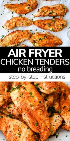 air fryer chicken tenders no breading step - by - step instructions