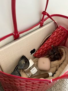 The essentials #whatsinmybag #essentials #workbag #goyard Bag Goyard, In My Bag, My Bag, Work Bag, Macbook Pro, Balenciaga, Tote Bag