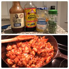 the ingredients for this dish are being prepared