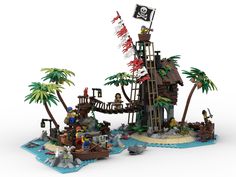 a lego pirate ship set is shown in this image