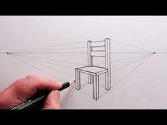 someone is drawing a chair with a pencil