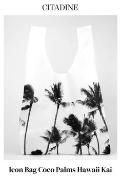 https://citadinedesigns.com/products/icon-bag-coco-palms-hawaii-kai Casual Reusable Beach Bag For Summer, Casual Summer Reusable Beach Bag, White Tropical Beach Bag For Everyday Use, Tropical Beach Bag For Everyday Use In Summer, Tropical Style Beach Bag For Daily Use, Summer Tropical Beach Bag For Everyday Use, Tropical Summer Beach Bag For Everyday Use, Tropical Beach Bag For Vacation, White Reusable Beach Bag