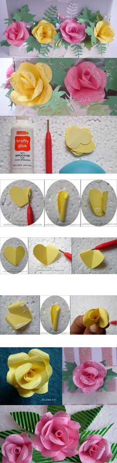 how to make paper flowers out of construction paper - step by step instructions and pictures