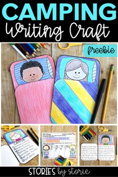 the camping writing craft is perfect for kids to practice their writing skills and read alouds